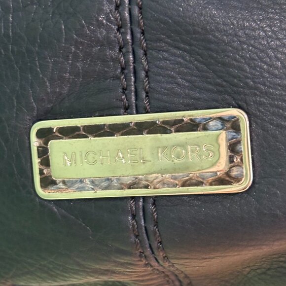 Michael Kors Navy Leather Hobo Bag - Picture 12 of 13